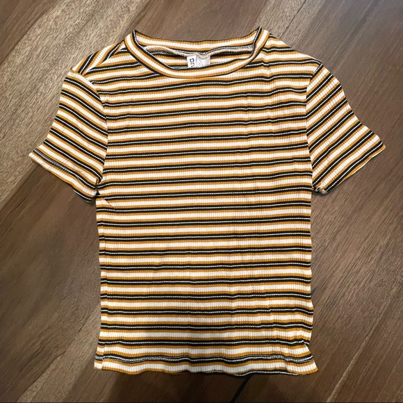 H&M Divided - Striped Ribbed T-shirt - S - Picture 1 of 2